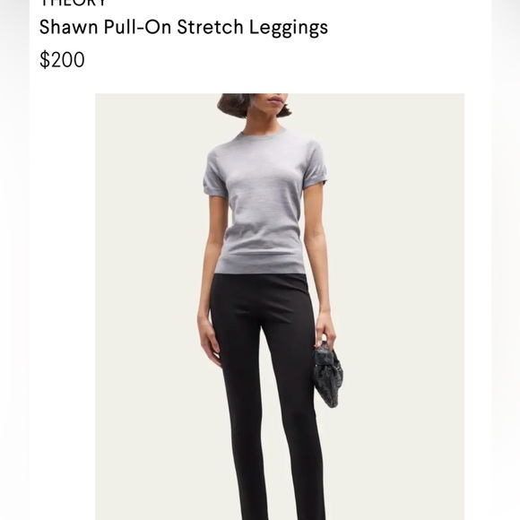 Theory Pants - Theory pull on stretch leggings